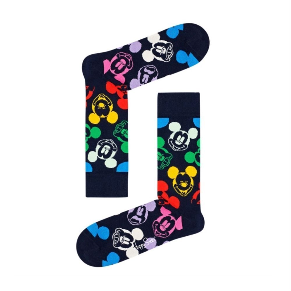 Disney Mickey Mouse Pride Happy Socks Colorful Bold Rainbow Unisex 9-11 New OOS